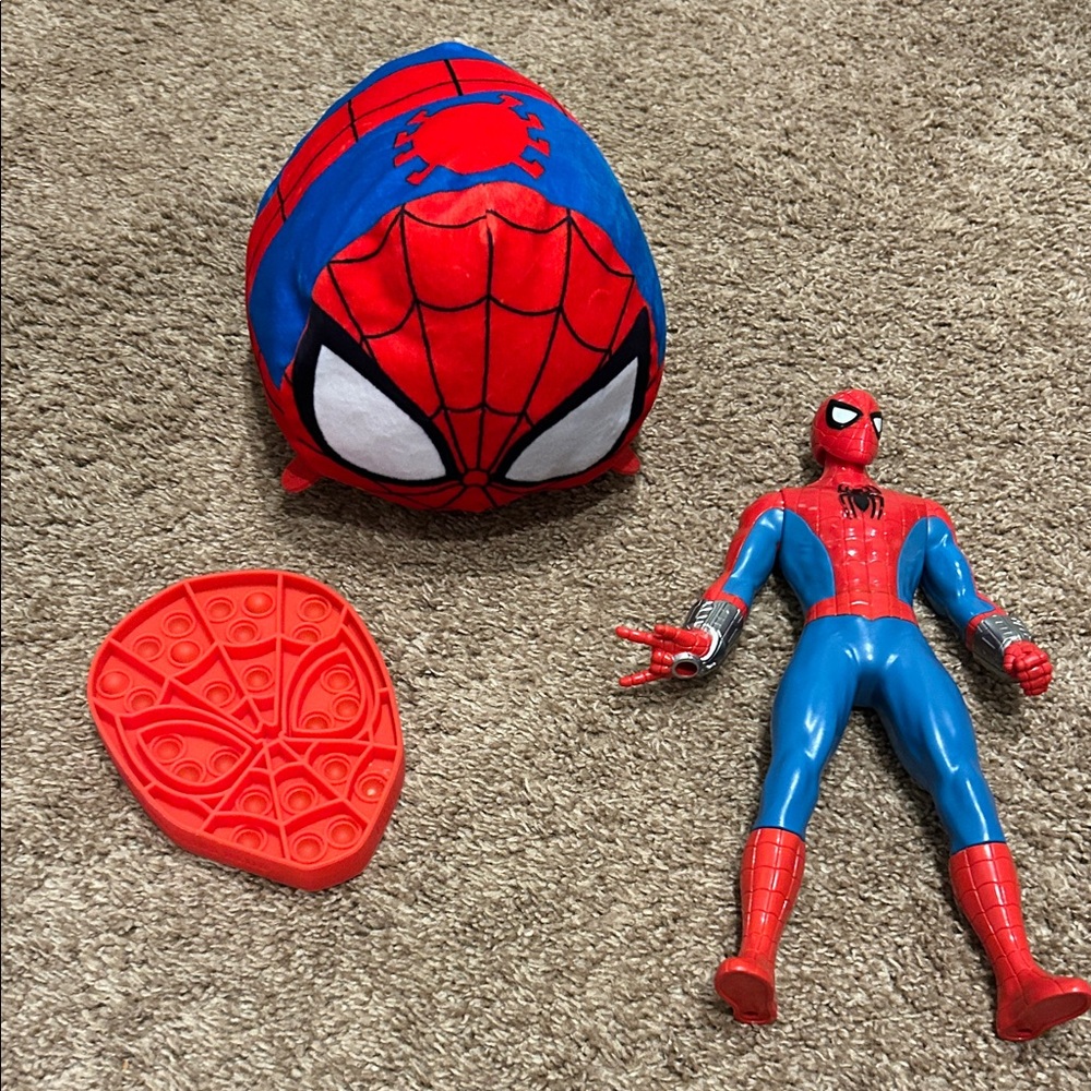 Marvel Spider-man Toy LOT Tsum Figurine Fidget Pop It